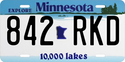 MN license plate 842RKD