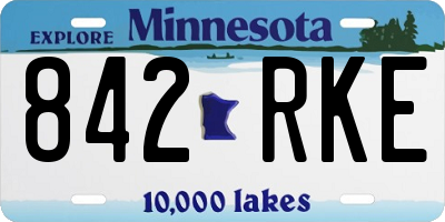 MN license plate 842RKE