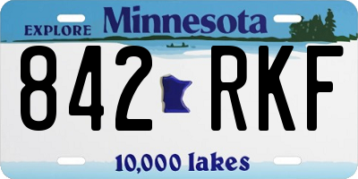 MN license plate 842RKF
