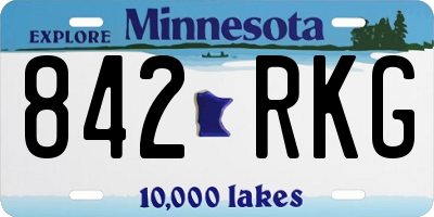 MN license plate 842RKG