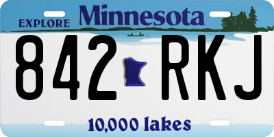MN license plate 842RKJ