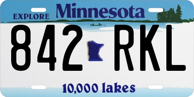 MN license plate 842RKL