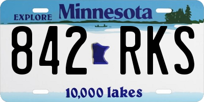 MN license plate 842RKS