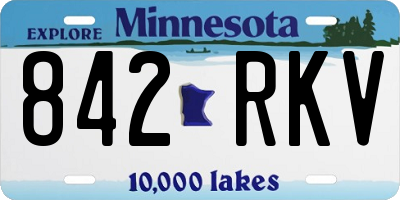 MN license plate 842RKV