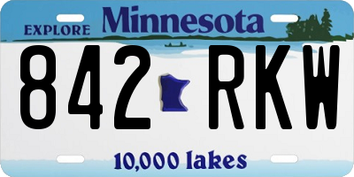 MN license plate 842RKW