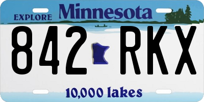 MN license plate 842RKX