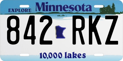 MN license plate 842RKZ