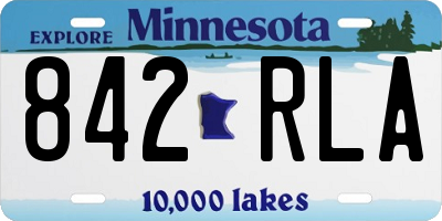MN license plate 842RLA