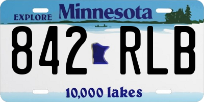 MN license plate 842RLB
