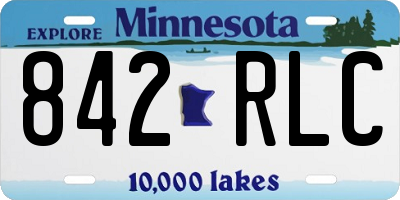 MN license plate 842RLC