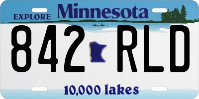 MN license plate 842RLD