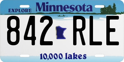 MN license plate 842RLE