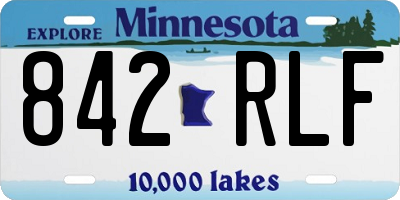 MN license plate 842RLF