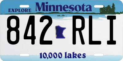 MN license plate 842RLI