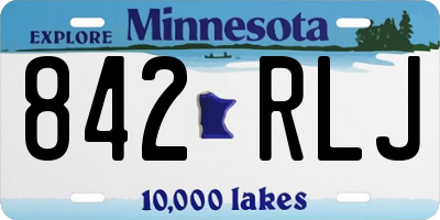 MN license plate 842RLJ