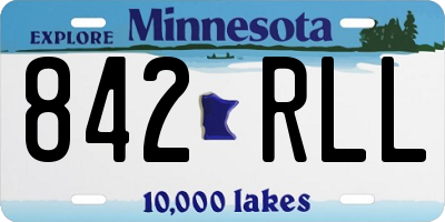 MN license plate 842RLL
