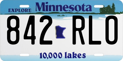 MN license plate 842RLO