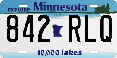 MN license plate 842RLQ