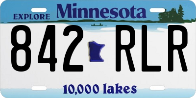 MN license plate 842RLR