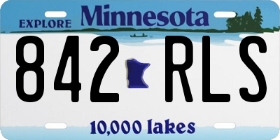 MN license plate 842RLS