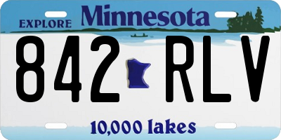 MN license plate 842RLV