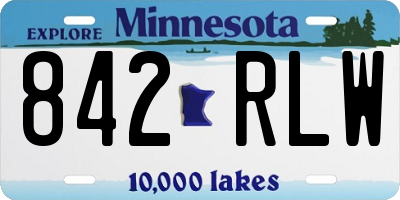 MN license plate 842RLW