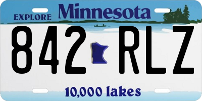 MN license plate 842RLZ