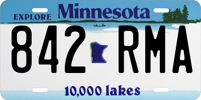 MN license plate 842RMA