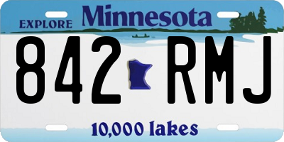 MN license plate 842RMJ