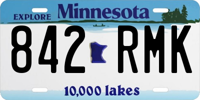 MN license plate 842RMK