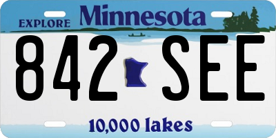MN license plate 842SEE