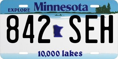 MN license plate 842SEH