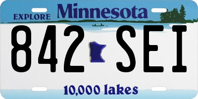 MN license plate 842SEI