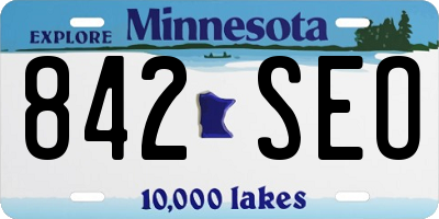 MN license plate 842SEO