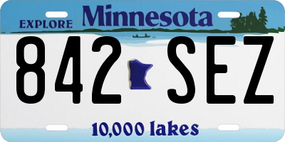 MN license plate 842SEZ