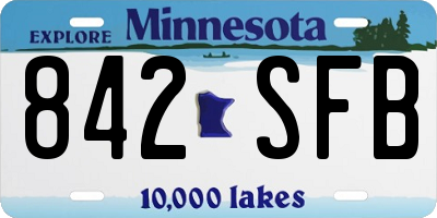 MN license plate 842SFB