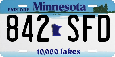MN license plate 842SFD