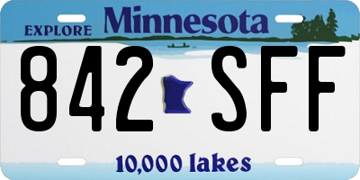 MN license plate 842SFF