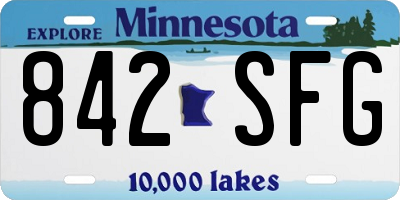 MN license plate 842SFG