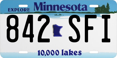 MN license plate 842SFI