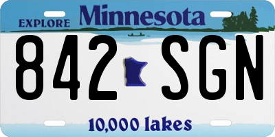 MN license plate 842SGN