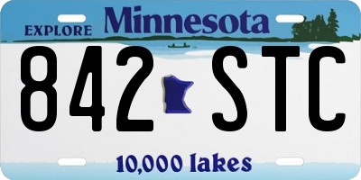 MN license plate 842STC