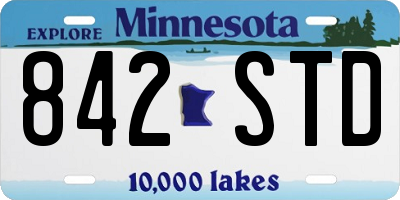 MN license plate 842STD