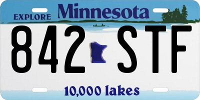 MN license plate 842STF