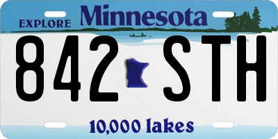 MN license plate 842STH