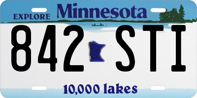 MN license plate 842STI