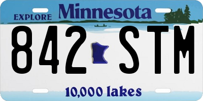 MN license plate 842STM