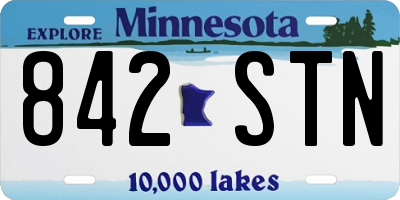 MN license plate 842STN