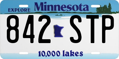 MN license plate 842STP