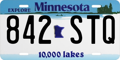 MN license plate 842STQ
